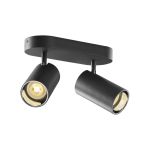 SLV Asto Aluminium Foco Negro | Apta para 2x GU10