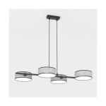 Emibig Colgante De Luz Drumz Acero Gris | Apta para 4x E14 - Max 10W