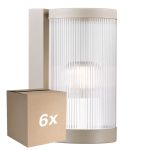 Multipack 6x Nordlux Coupar Luz De Pared Aluminium Sanded | IP54 - Apta para E27
