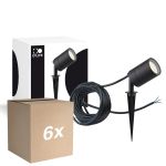 Multipack 6x D'Lite Pico Luz Fuse Cable De Alimentación Negro | IP65 - Apta para 1x GU10 | incl. cable 2 Meter
