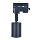 Noxion Foco En Carril 3 Fases Aluminium Negro | Apta para 1x GU10