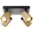 Brilliant Marty Luz de techo Aluminium Arenoso Negro Oro 20W 1400lm - 830 Luz Cálida | Incl. 4x GU10