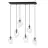 Emibig Colgante De Luz Astral Acero Negro | Apta para 6x E14 - Max 10W