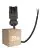 Multipack 25x Noxion GST - Compatible Cable de alimentación Negro - Macho + Extremos abiertos - 0,3m - 2 pole 0,75mm2