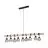Eglo Colgante De Luz Townshend 5 Acero Madera Negro | IP20 - Apta para 9x E27 