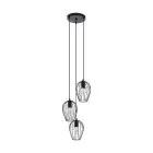 Eglo Colgante De Luz Newtown Acero Negro | IP20 - Apta para 3x E27 
