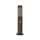 Eglo Lámpara de pedestal Helsinki Acero Inoxidable Marrón | IP65 - Apta para 1x E27 - Sensor De Movimiento